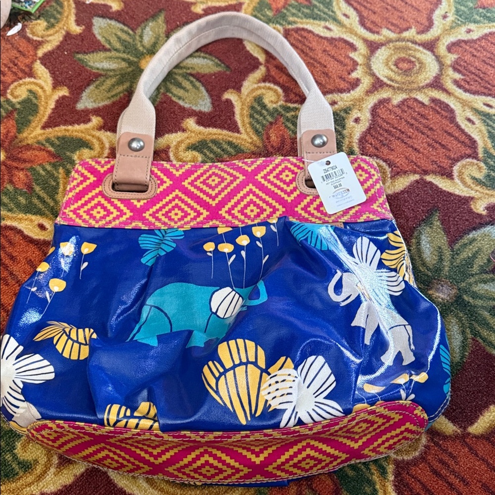 Fossil Womens Multi Color Elephant Key-Per Crossbody Bag - Picture 3 of 8